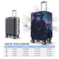 thumbnail image 4 of Kdxio Starry Sky Meditating Chimpanzees Pattern Luggage Cover for Travel,Elastic and Durable,Fits 18-32 Inch,Anti-Scratch Suitcase Protector-No luggage included, 4 of 5