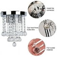 thumbnail image 4 of SINGES Modern E12 Crystal Spral Raindrop Chandelier Lighting Flush Mount LED Ceiling Light Fixture Pendant Lamp for Dining Room Bathroom Bedroom Livingroom, 4 of 7