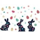 thumbnail image 3 of Adhesivos de pared de PVC con forma de conejo y huevo de pascua, 25 x 29 cm, 3 of 4