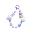 thumbnail image 4 of Llavero con dije para teléfono, llavero con dije para llave de coche, llavero con dije para bolso hecho a mano para regalo de niños Violeta, 4 of 9