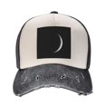 thumbnail image 2 of Crescent Moon Distressed Baseball Cap Dad Hats for Men Women Vintage Trucker Hat Low Profile Ball Caps, 2 of 7