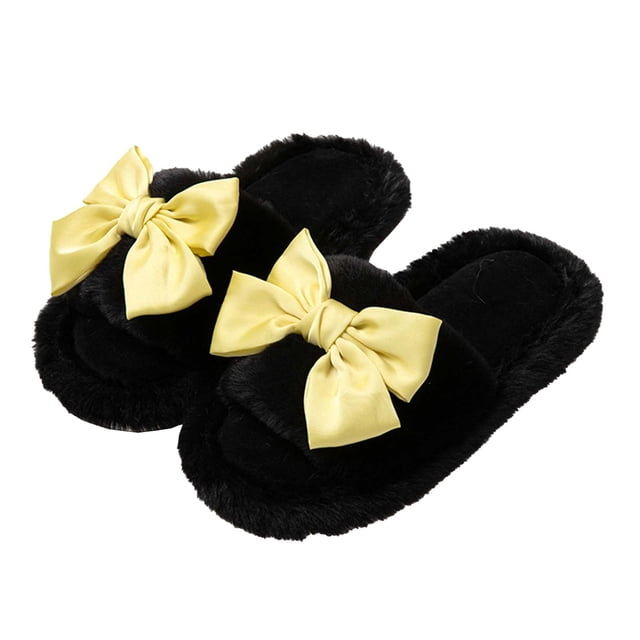 Kyusrd Pantoufles d'Été pour Femmes Intérieur et Extérieur Larges Pantoufles en Peluche de Mode pour Femmes Pantoufles en Coton en Peluche pour la Maison