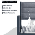 thumbnail image 3 of WildBreak Outdoor Aluminum Dining Arm Chairs 29.13 x 21.26 x 37"- Set of 2, Gray, 3 of 5