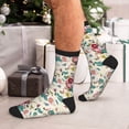 thumbnail image 7 of Pofeuu Bird Butterfly Rose Print Crew Socks, Adult Running Hiking Socks for Youth and Adult, 7 of 7