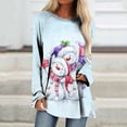 thumbnail image 2 of Blusas Navideñas Para Mujer Blusas de Manga Larga Camisas Tipo Túnica Informales Con Cuello Redondo Odeerbi ODB183188, 2 of 5