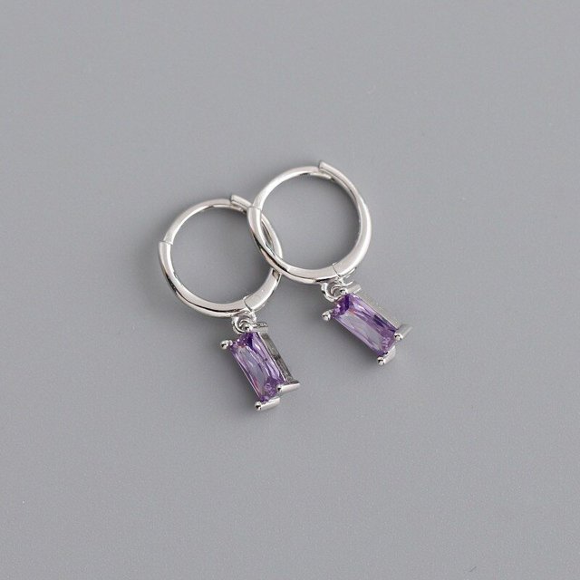 Pendientes de aro de acero inoxidable para mujer, aretes pequeños de circonita de cristal, Piercing de cartílago, joyería, 2 unidades