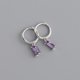 thumbnail image 1 of Pendientes de aro de acero inoxidable para mujer, aretes pequeños de circonita de cristal, Piercing de cartílago, joyería, 2 unidades, 1 of 4