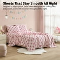 thumbnail image 2 of THD Pink Bows Printed Kids Bed Sheets - 3 Piece - Patterned Teen Girls Bed Sheet Set - Wrinkle Resistant & Ultra Soft - Fits Mattresses up to 15 Inches Deep - Twin, 2 of 6