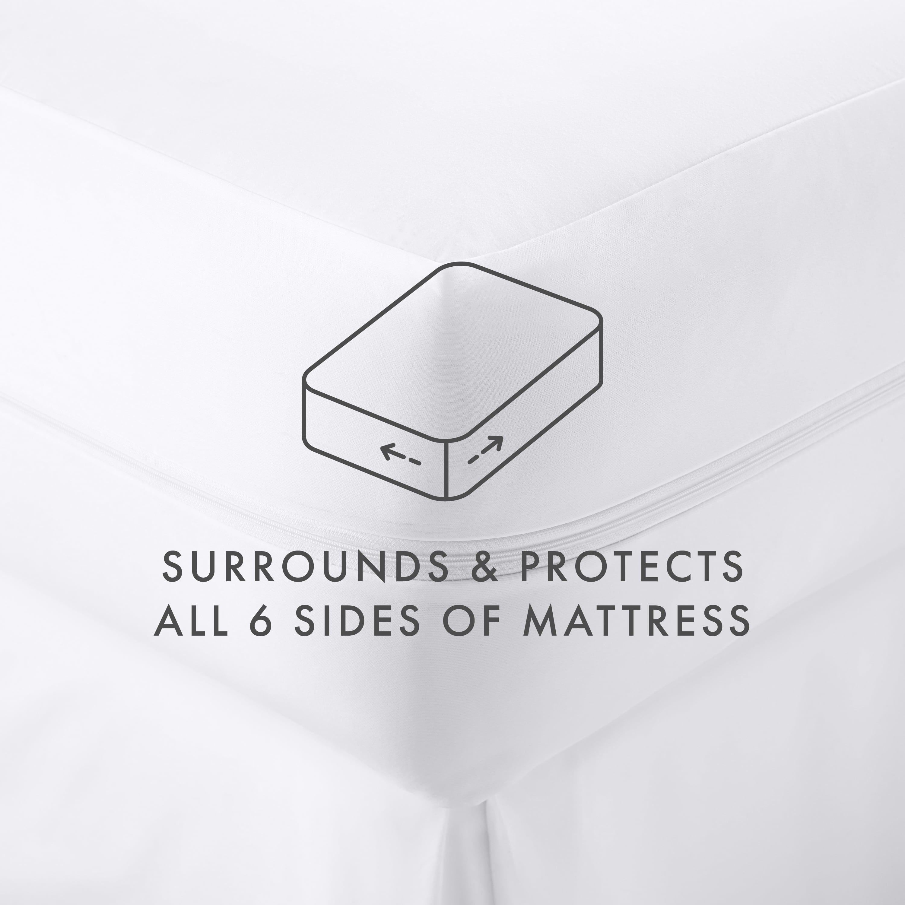 Noble Linens Microfiber Bed Bug and Spill Proof Zippered Mattress Protector, Twin XL