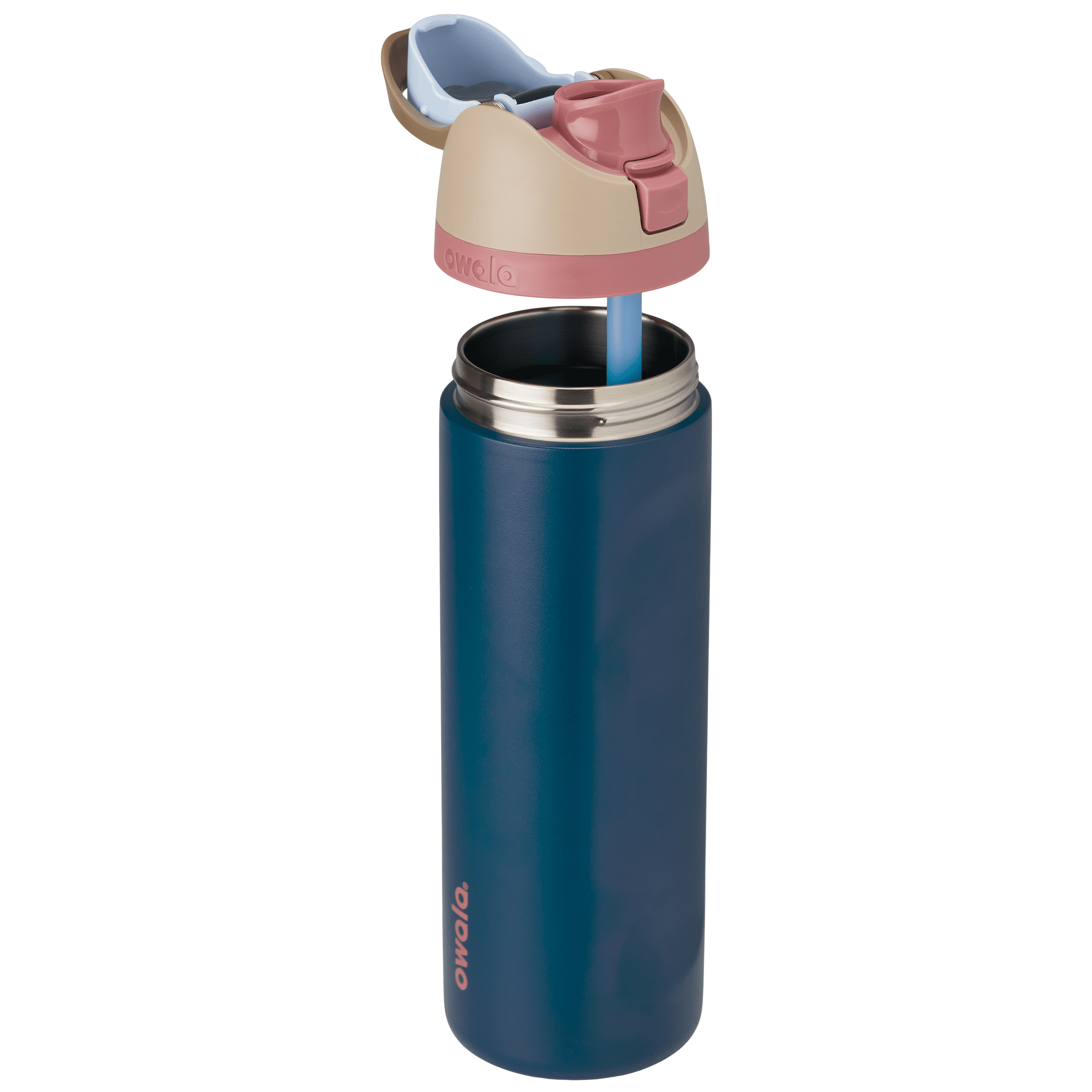 (2 pack) Owala FreeSip Stainless Steel Water Bottle, 24oz, Sleepy Skies Navy