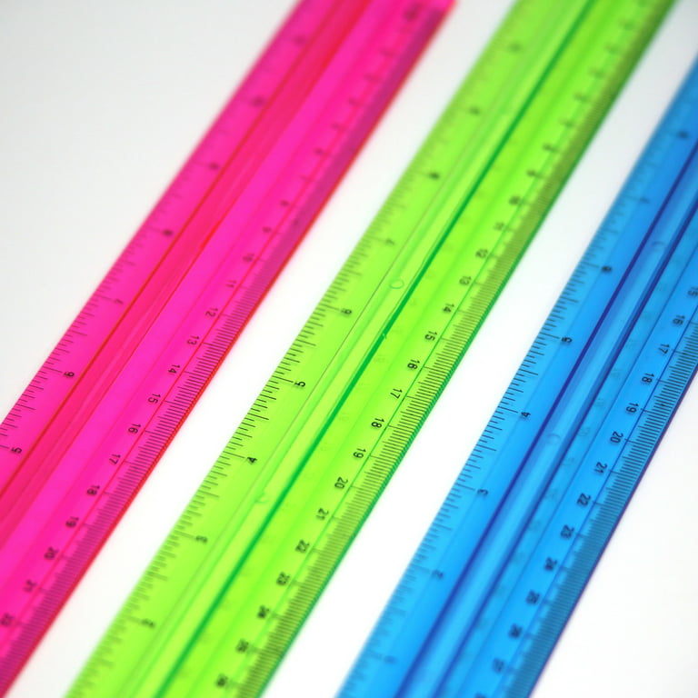 Bazic 6 inch (15cm) Plastic Ruler (3 / Pack)