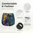 thumbnail image 6 of Lsque Neon Seahorse Underwater Realm Printed Women's Running Shorts with Liner Pockets,Elastic Quick Dry Workout Athletic Gym Yoga Shorts,Womens High Waist Shorts-Medium, 6 of 9