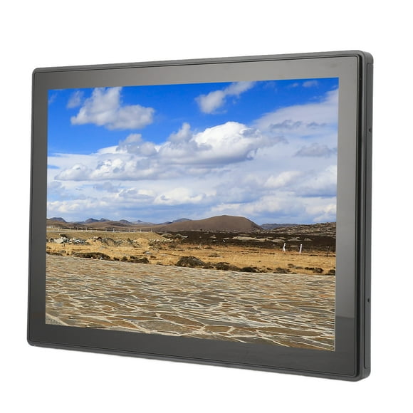 15in 10 Point Multi Touch Screen Monitor, 1024x768 HD Embedded Monitor with IP65 Waterproof, Portable Monitor for Industrial Sites