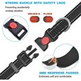 thumbnail image 3 of Conjunto de collar reflectante para perro (negro, collar de 28*38 cm), relleno de goma suave, transpirable y ajustable, collar de nailon para perro, adecuado para perros pequeños y medianos, conjunto, 3 of 5