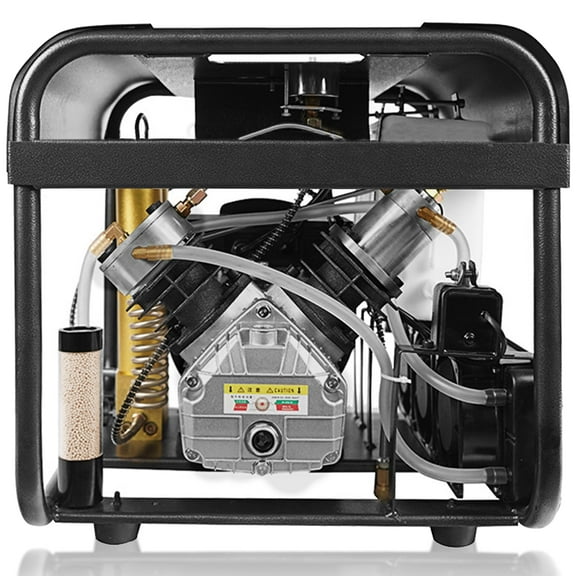TUXING 4500Psi PCP Compressor,Built-in Water and Fan Cooling System,Two Stage Filtration Filter,Auto Stop for Paintball Air Rifle Diving Scuba Tank