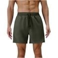 thumbnail image 2 of Mens Casual Shorts Elastic Waist Shorts Cargo Men's Athletic Shorts Lightweight Breathable Running Shorts with Zipper Pockets, Quick Dry Gym Workout Shorts for Men, 2 of 6