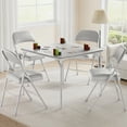 thumbnail image 2 of GloryStar 33.6" Square Folding Card Table Set, Compact Portable Table with 4 Foldable Chairs, Set of 5, 2 of 11