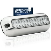Five Oceans Underwater Boat Lights - Underwater Lights for Boat, Boat Cockpit Light, Blue LED High Power 1700LM , Marine-Grade 316 Stainless Steel Bezel, 12V DC, Waterproof IP68 - FO4136