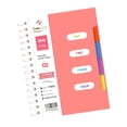 thumbnail image 2 of Spiral Notebook - 4 Subject Notebook, College Ruled Notebook with Dividers Pocket, Tabs Label, for Writing Journal, Home & Office Supplies, 7.5"X10"(Watermelon Red), 2 of 5