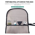 thumbnail image 3 of Yeacher Portable Roll up Tool Bag Foldable Roll Small Tool Pouch Multiple Pockets Canvas Toolbag Organizer for Carving Sculpting Art Tools Woodworking, 3 of 7