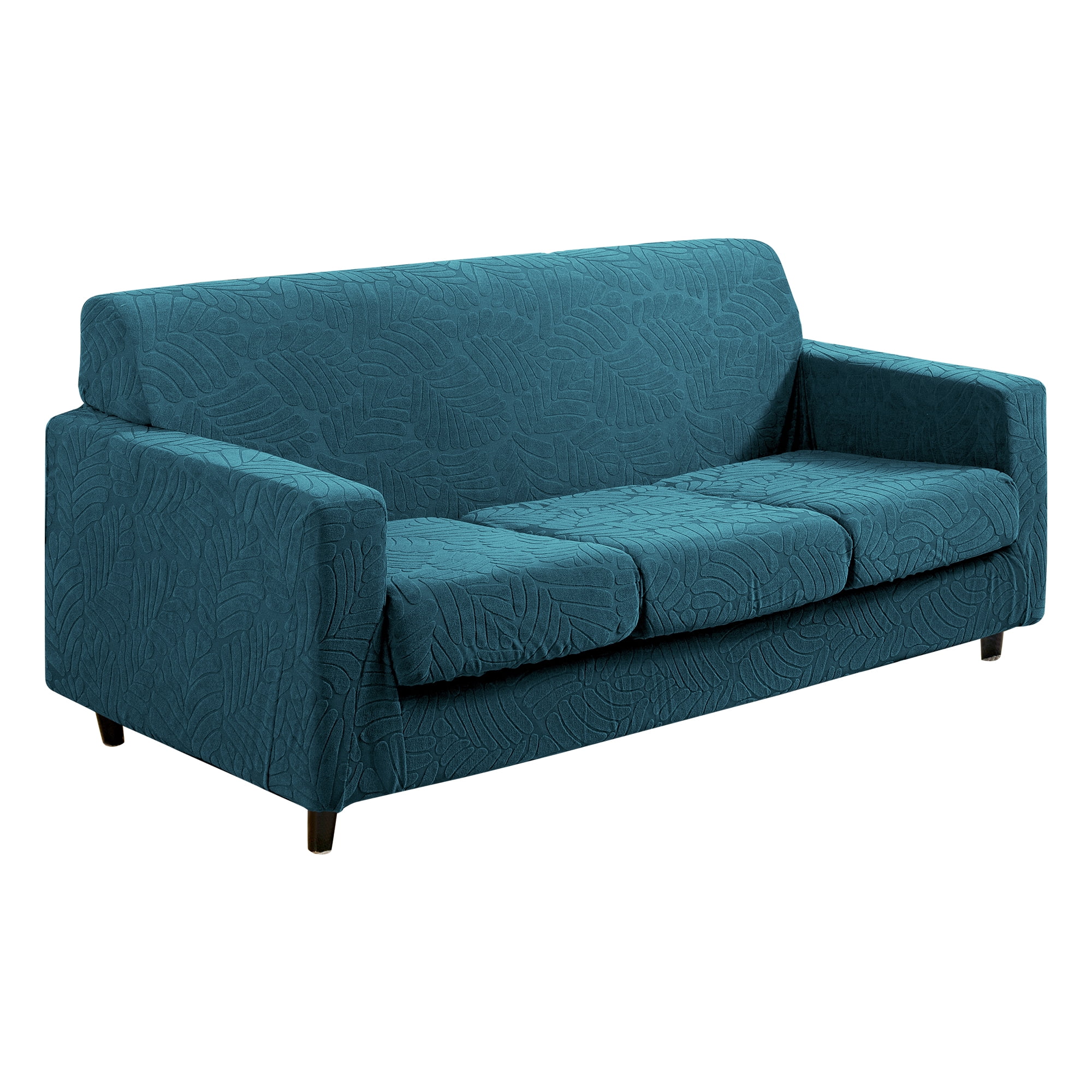 4 Piece High Stretch Sofa Slipcover Furniture Protector Form Fit Luxury Thick Sofa Cover for 3 Cushion Couch, Machine Washable