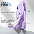 thumbnail image 3 of Nalacover For iPhone XR Slim Case,Luxury Hybrid Hard PC and TPU Rugged Bumper 3-In-1 Rotatable Magnetic Ring Kickstand Four Corner Guard Shockproof Anti-Scratch Back Phone Cover, Purple, 3 of 7