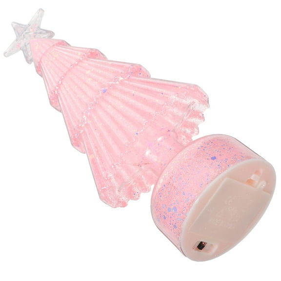 AURARMLET Battery Powered Pink Christmas Tree Lamp for Compact Desktop Holiday Decoration