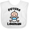 thumbnail image 3 of Inktastic Future Lineman in Training Baby Boys Baby Bib, 3 of 4