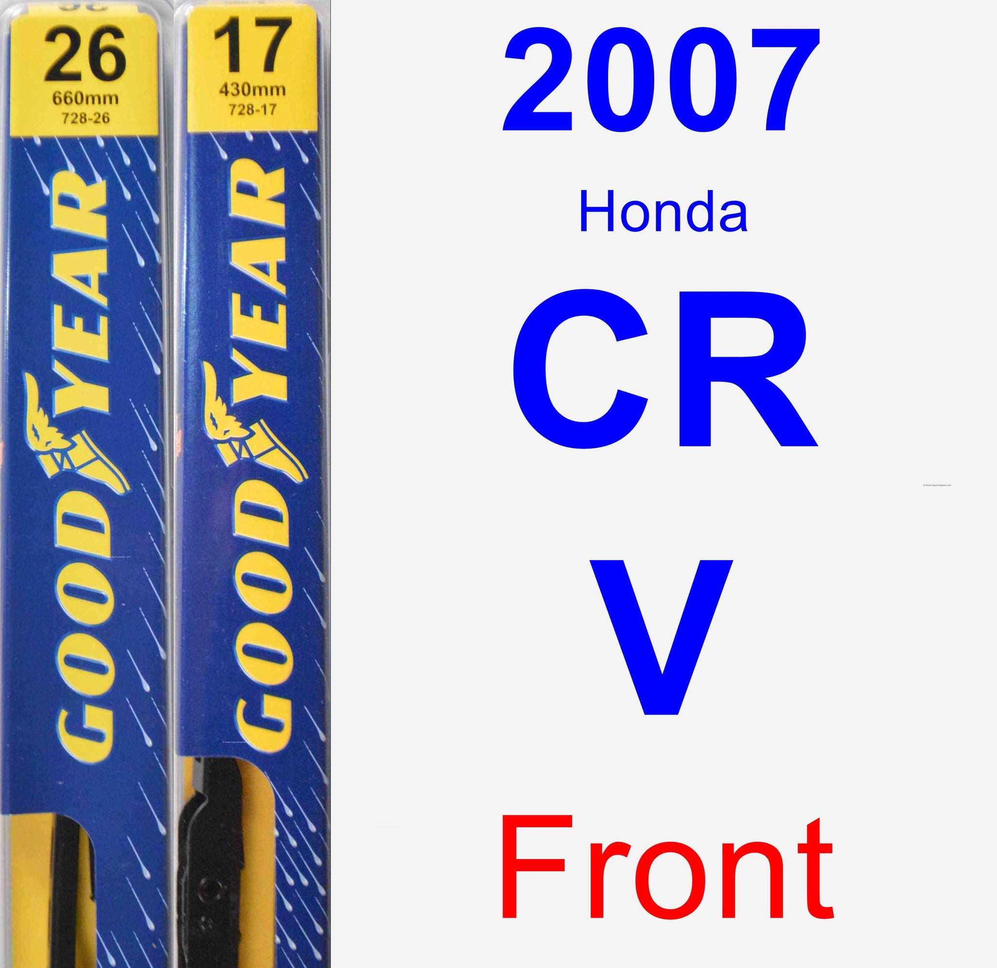 2007 Honda CRV Wiper Blade Set/Kit (Front) (2 Blades) Premium