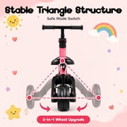 WLRETMCI Toddler Balance Bike for Boys and Girls Age 2 to 5 Years, 12 Inch Kids Training Balance Bicycle with Adjustable Seat and Handlebar, Pink