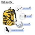 thumbnail image 5 of Casual Canvas Backpack Without Interlayer Large Capacity Stick Bag Design For Outdoor Shopping Office Outdoor Sports Vector Camouflage Pattern Yellow_3 Small, 5 of 7