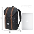 thumbnail image 4 of Lightweight Outdoor Backpack, KAUKKO Travel Casual Rucksack Laptop Daypack for 15"（6-10-black）, 4 of 5