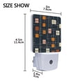 thumbnail image 4 of Yayeee LED Plug in Night Light for The Home with Auto Dusk to Dawn Light Sensors, 2 Pack, Orange Checkered Pattern, 4 of 6