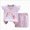 C334--Pink, variant on 18-24 Months Toddler Pajamas Long Sleeve Girls Pajama Set Kids Solid Pjs Boys Soft Sleepwear 12M–7Y Flying Sleeve Top Shorts Set Yellow