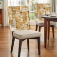 thumbnail image 4 of Orange City Chair Covers Set of 1 Retro Modern Abstract Orange Architecture Chair Back Covers Stretch Removable Washable Slipcovers Protector for Dining Room Kitchen Party Decor, 4 of 9