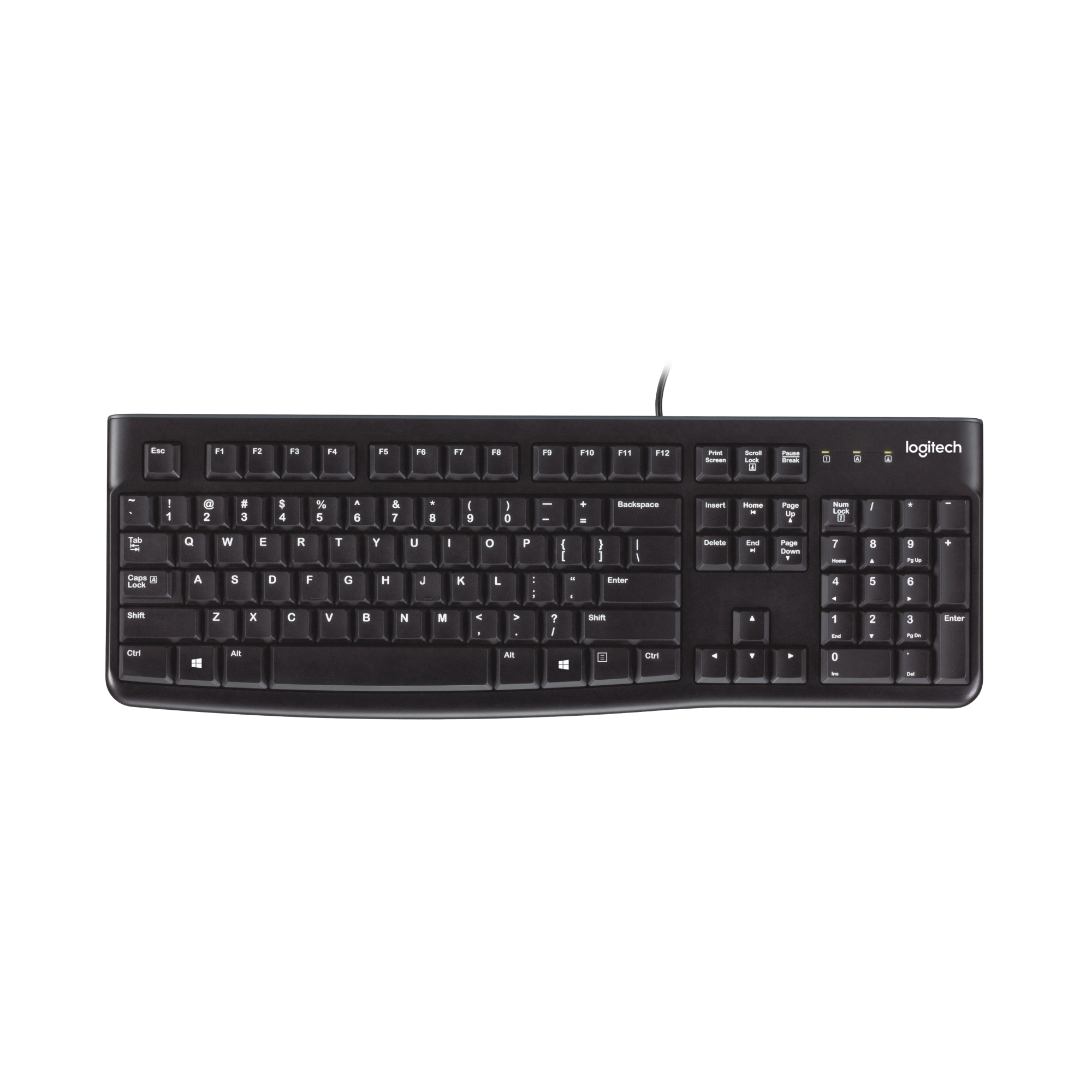 Logitech K120 USB Wired Keyboard Full-Size, Spill-Resistant