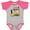 Baseball Heather and Hot Pink, variant on Inktastic One and Digging It Bulldozer 1st Birthday Boys or Girls Baby Bodysuit