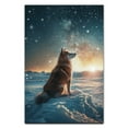 thumbnail image 3 of Hudo Dog Christmas Canvas Wall Art, Shiba Inu Dog Wall Art Prints Dogs Hanging Wall Pictures Decoration for Holiday Living Room Bedroom Bathroom, 3 of 5