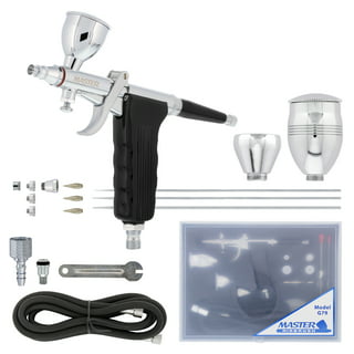 Uouteo Airbrush Trigger Gun 0.5mm Needles Nozzles Gravity Feed Spray Gun  with Air Hose for Painting
