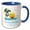 Blue/White, variant on 3drose, Ocean Sunset and Sailboat for the Island of Islamorada Florida., 11oz Two-tone Blue Mug