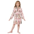 thumbnail image 6 of FORMRS Niños Bathrobe Unisex Hooded Robe Soft Plush Pajamas Sleepwear, Size 2-3T, Green Christmas Houses, 6 of 7