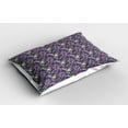 thumbnail image 2 of Ambesonne Colorful Pillow Sham 2 Pack, Retro Pop Art Groovy Dots, 26"x20", Purple and Cadet Blue, 2 of 3