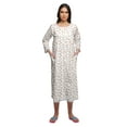 thumbnail image 4 of Moomaya Nightwear For Women Printed 3/4th Sleeve Cotton Knee Length Sleepwear, 4 of 6