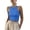 Royal Blue, variant on JULMCOMO Ribbed Knit Tank Tops for Women Crew Neck Solid Casual Summer Cropped Tank Tops Slim Fit Sleeveless Trendy Comfy Shirts White M