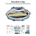 thumbnail image 4 of Tote Bag for Women - Coastal Coral Shoulder Bag - Large Utility Work Duffle Bag with Zipper Handbag for Travel, Work, Sprots, 4 of 5