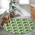 thumbnail image 3 of Small Round Rug 3Ft Washable Non-Slip, St Patricks Day Circle Area Rugs for Living Room Bedroom, Spring Green Shamrock on Linen Indoor Floor Mats Carpet Runner for Home Decor, 3 of 8