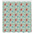 thumbnail image 3 of Ambesonne Blue Paisley Shower Curtain, Flowers Folk Motifs, 69"Wx84"L, Cream Multicolor, 3 of 3