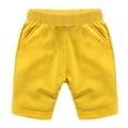 thumbnail image 2 of Esaierr Baby Boys Cotton Shorts Kids Elastic Waist Knee Length Casual Five Pants Toddler with Pockets Solid Summer Jogger Shorts Pants for 9 Months-10 Years, 2 of 9