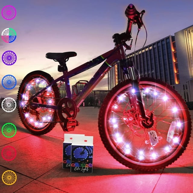 YOPTOP Ultra Bright LED Bike Wheel Lights For Night Riding Safety - Spoke Lights - Cycling Accessories For Enhanced Visibility,Red
