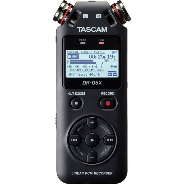 Grabador de Audio TASCAM DR-05X Digital Estéreo Interfaz de Audio USB Grabación con Temporizador
